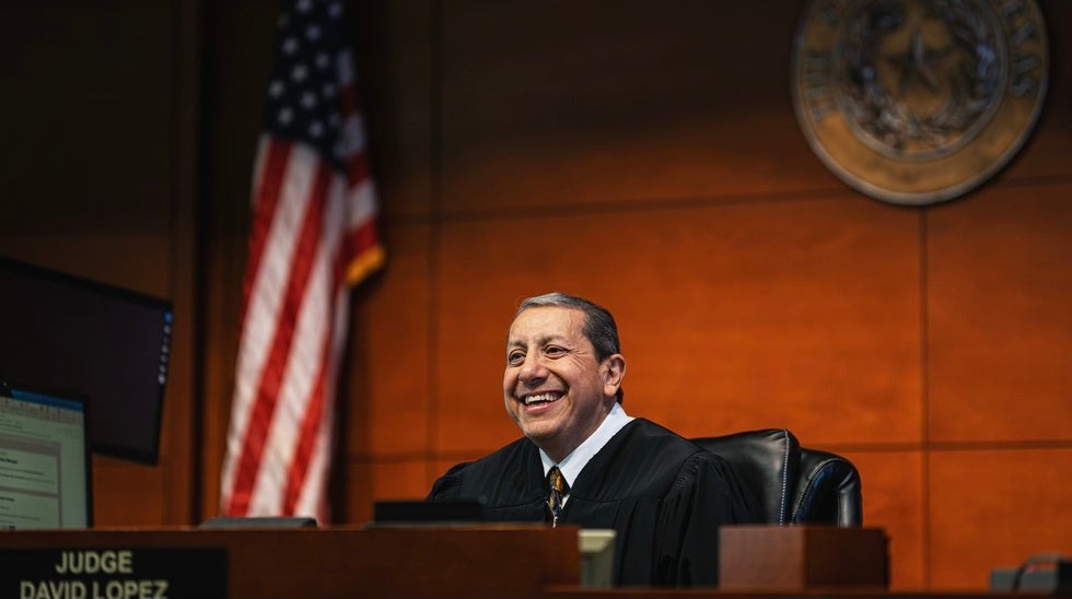 David Lopez presiding as judge of the 256th District Court in Dallas County